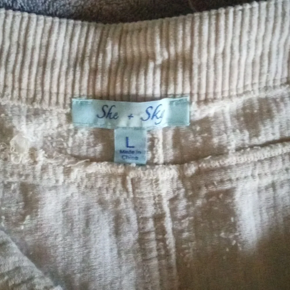 Cream Corduroy Ruffle Skirt - Picture 2 of 3